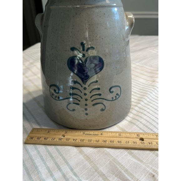 Great Bay Pottery Salt Glaze Crock Canister Bean Pot with Lid USA - Picture 3 of 12